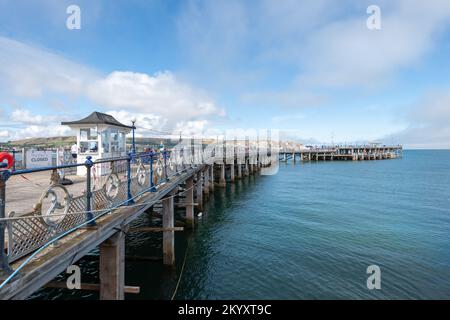 Swanage Pier in Dorset Stockfoto