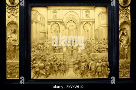 Königin von Sheba und König Salomon, Tor zum Paradies, Florenz Stockfoto