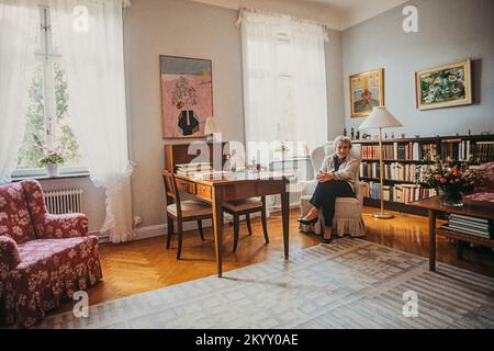 Astrid Lindgren, Kinderbuchautor zu Hause in Stockholm Stockfoto