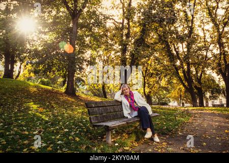 Astrid Lindgren, Kinderbuchautor in einem Stockholmer Park Stockfoto