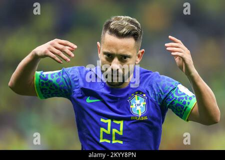 Lusail City, Katar. 02.. Dezember 2022. Everton Ribeiro von Brasilien während des FIFA-Weltmeisterschafts-Qatar-2022-Spiels der Gruppe G zwischen Kamerun und Brasilien im Lusail Stadium in Lusail City, Katar. Dezember 2. Kredit: Brasilien Photo Press/Alamy Live News Stockfoto