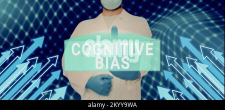 Konzeptionelle Bildunterschrift kognitive Vorurteile. Business Showcase psychologische Behandlung psychischer Störungen Stockfoto