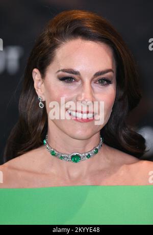 2.. Dezember 2022. Boston, USA. Der Prinz und die Prinzessin von Wales treffen bei der Preisverleihung der Erdschleusen in der MGM Music Hall ein, Fenway Credit: Doug Peters/EMPICS/Alamy Live News Stockfoto