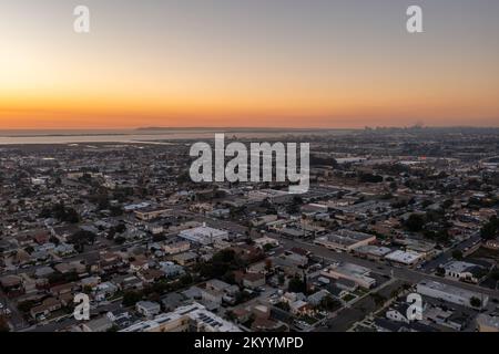 Chula Vista, Kalifornien, Luftaufnahme der Stadt. Stockfoto