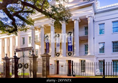 Die Barton Academy, die erste öffentliche Schule in Alabama, wird am 30. November 2022 in Mobile, Alabama. Stockfoto