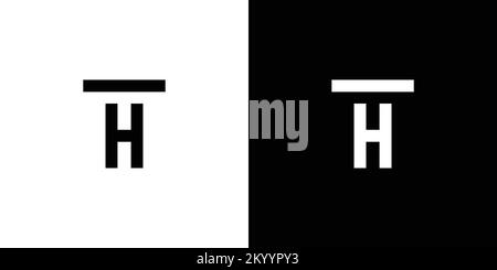 Modernes und starkes Design mit dem Buchstaben „TH“-Initialen und Logo 2 Stock Vektor