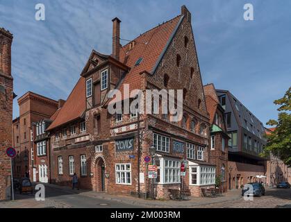 Pons, ältester Pub in Lüneburg seit 1485, Lüneburg, Niedersachsen, Deutschland, Europa Stockfoto