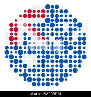 Abgeleitete Musterabbildung für Australien Map Silhouette mit Pixeln Stock Vektor