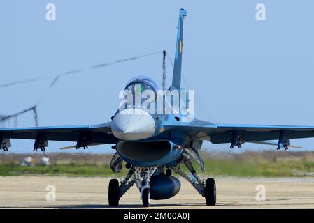 Präfektur Fukuoka, Japan - 14. April 2014: Japan Air Self-Defense Force Mitsubishi F-2A Multirole Fighter. Stockfoto