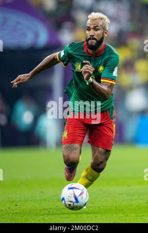 Lusail, Katar. 02.. Dezember 2022. Fußball: Weltmeisterschaft, Kamerun - Brasilien, Vorrunde, Gruppe G, Spieltag 3, Lusail Stadium, Cameruns Eric Maxim Choupo-Moting in Aktion. Kredit: Tom Weller/dpa/Alamy Live News Stockfoto