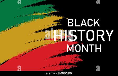 Black History Month Poster. Vektordarstellung isoliert auf schwarzem Hintergrund Stock Vektor