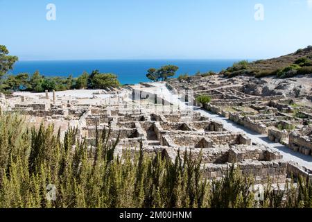 Die antike Stadt Kamiros befindet sich im Nordwesten der Insel Rhodos Stockfoto