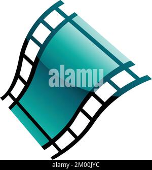 Persische grüne Filmrolle auf weißem Hintergrund Stock Vektor