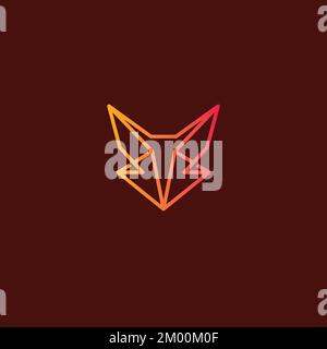 Modernes Fox-Design. Outline-Fox-Logo. Fox-Symbol Stock Vektor