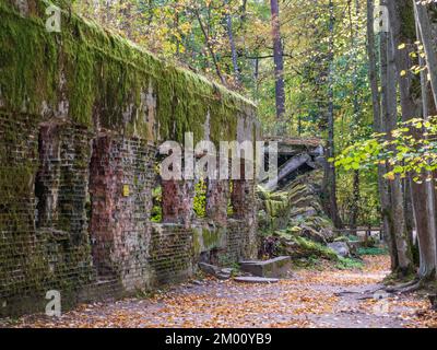 Ketrzyn, Polen - Juli 2019 Wolfsschanze war Adolf Hitlers erstes Militärhauptquartier an der Ostfront im Zweiten Weltkrieg Wolfsschanze, Wolfschanze. Kętr Stockfoto