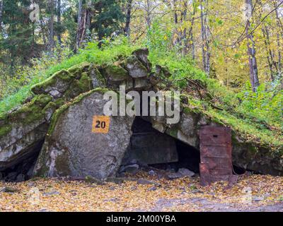 Ketrzyn, Polen - Juli 2019 Wolfsschanze war Adolf Hitlers erstes Militärhauptquartier an der Ostfront im Zweiten Weltkrieg Wolfsschanze, Wolfschanze. Kętr Stockfoto