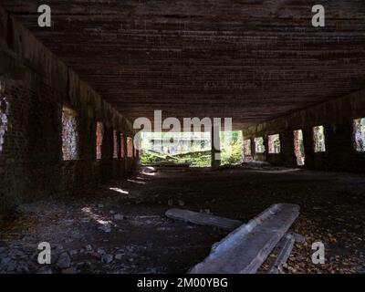 Ketrzyn, Polen - Juli 2019 Wolfsschanze war Adolf Hitlers erstes Militärhauptquartier an der Ostfront im Zweiten Weltkrieg Wolfsschanze, Wolfschanze. Kętr Stockfoto