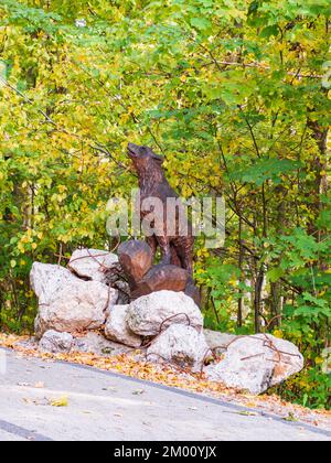 Ketrzyn, Polen - Juli 2019 Wolfsschanze war Adolf Hitlers erstes Militärhauptquartier an der Ostfront im Zweiten Weltkrieg Wolfsschanze, Wolfschanze. Kętr Stockfoto