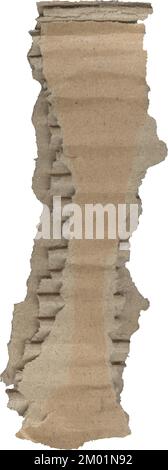 Zerrissene Pappstrukturen, ein Stück Papppapier Stockfoto