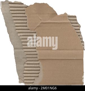 Zerrissene Pappstrukturen, ein Stück Papppapier Stockfoto