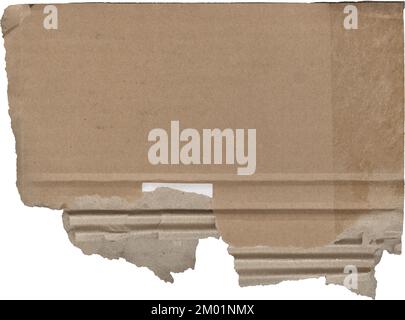 Zerrissene Pappstrukturen, ein Stück Papppapier Stockfoto