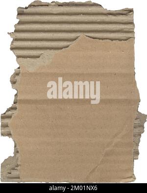 Zerrissene Pappstrukturen, ein Stück Papppapier Stockfoto