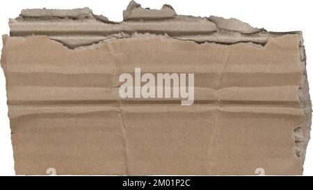 Zerrissene Pappstrukturen, ein Stück Papppapier Stockfoto