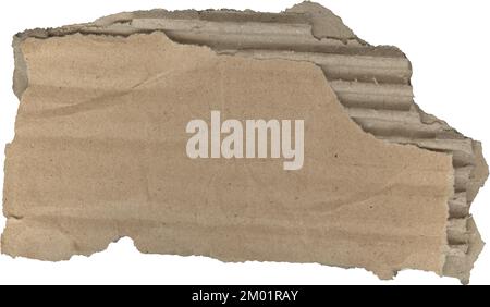 Zerrissene Pappstrukturen, ein Stück Papppapier Stockfoto