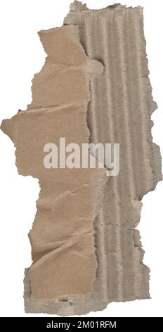 Zerrissene Pappstrukturen, ein Stück Papppapier Stockfoto