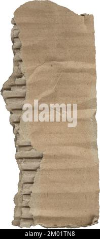 Zerrissene Pappstrukturen, ein Stück Papppapier Stockfoto