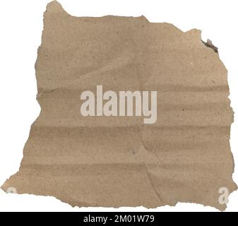 Zerrissene Pappstrukturen, ein Stück Papppapier Stockfoto