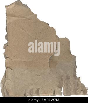 Zerrissene Pappstrukturen, ein Stück Papppapier Stockfoto