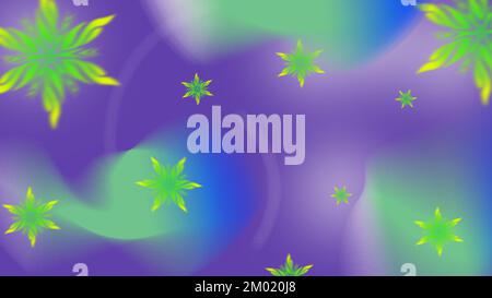 Farbenfroher Hintergrund mit Schneeflocken im Vorder- und Hintergrund Stock Vektor
