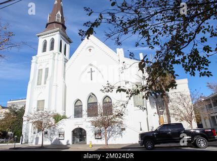 Blick auf die Mother Emanuel AME Church in Charleston, South Carolina Stockfoto