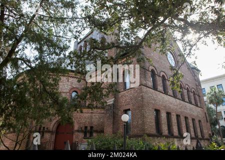 Blick auf die Circular Congregational Church in Charleston, South Carolina Stockfoto