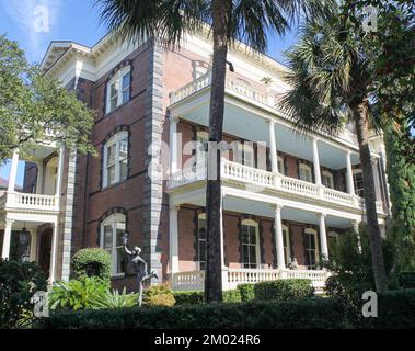 Blick auf die Williams Mansion in Charleston, South Carolina Stockfoto