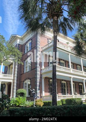 Blick auf die Williams Mansion in Charleston, South Carolina Stockfoto