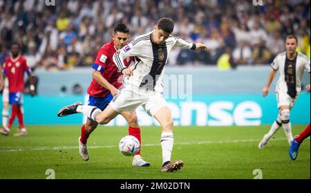 Doha, Katar. 1.. Dezember 2022. Tor von Kai Havertz (Deutschland) zum 2:2 Costa Rica - Deutschland Costa Rica - Deutschland Weltmeisterschaft 2022 in Katar 01.12.202 Stockfoto