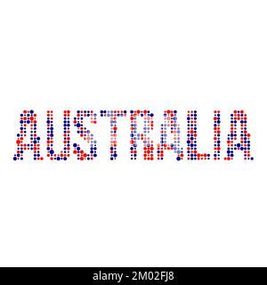 Abgeleitete Musterabbildung für Australien Map Silhouette mit Pixeln Stock Vektor