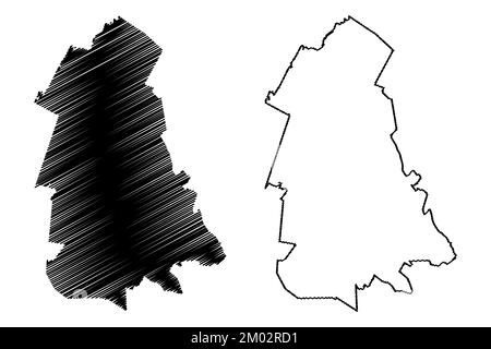 Ocampo Municipality (Free and Sovereign State of Coahuila de Zaragoza, Mexico, United Mexican States) Kartenvektordarstellung, Scribble-Skizze Ocampo Stock Vektor