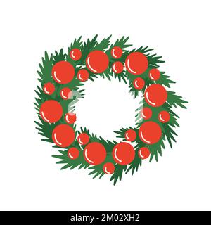 Vektor-Weihnachtskranz Stock Vektor