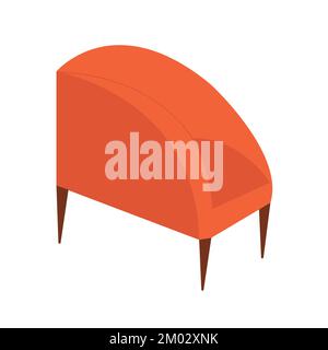 Vektordarstellung eines flachen Sessels Stock Vektor