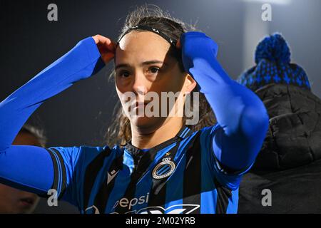 Aalter, Belgien. 03.. Dezember 2022. Saar Verdonck (6) aus Brügge, dargestellt während eines Fußballspiels zwischen Club Brügge Dames YLA und KV Mechelen am 13.. Spieltag der Saison 2022 - 2023 der belgischen Lotto Womens Super League, samstag, den 5. November 2022 in Aalter, Belgien . FOTO SPORTPIX | DAVID CATRY Kredit: David Catry/Alamy Live News Stockfoto