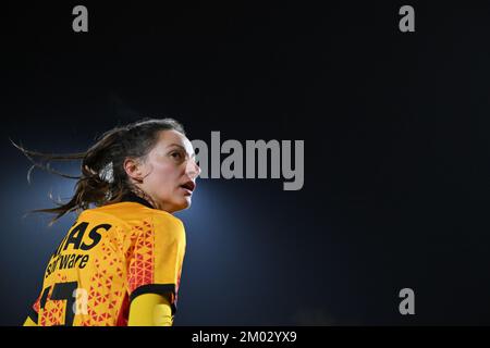 Aalter, Belgien. 03.. Dezember 2022. Shayna Raekelboom (13) von KV Mechelen, dargestellt während eines Fußballspiels zwischen Club Brügge Dames YLA und KV Mechelen am 13.. Spieltag der Saison 2022 - 2023 der belgischen Lotto Womens Super League am samstag, den 5. November 2022 in Aalter , Belgien . FOTO SPORTPIX | DAVID CATRY Kredit: David Catry/Alamy Live News Stockfoto