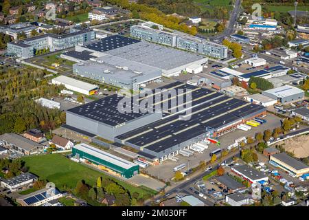 Luftaufnahme, Industriegebiet Max-Planck-Straße, Friedrich-Heinrich-Allee, Kaiser und Kraft Europa GmbH, PCC Specialties, Steueramt, Gestfeld, Kamp-L. Stockfoto