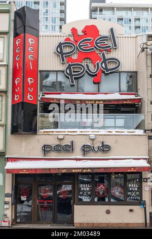 Peel Pub im Zentrum von Montreal, Quebec, Kanada Stockfoto