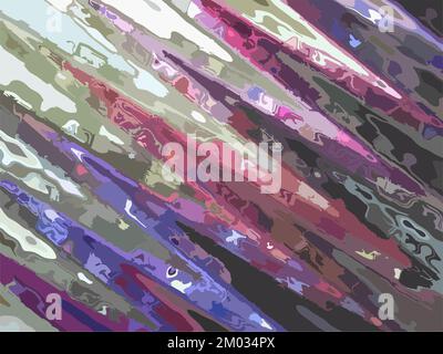 Diagonal gestreifter Neujahrshintergrund in lila-blau-grüner Farbgebung. Abstrakter, verschwommener Hintergrund für Feiertage, Veranstaltungen, Material, Poster, Modetrends Stockfoto