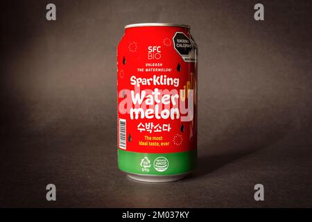 Limonade mit Wassermelonengeschmack. SFC Bio. Produkt aus Korea. Stockfoto