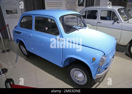 Zaporozhets ZAZ-965 (1960-1963), Polytechnisches Museum, Amir Temur Avenue, Central Taschkent, Provinz Taschkent, Usbekistan, Zentralasien Stockfoto