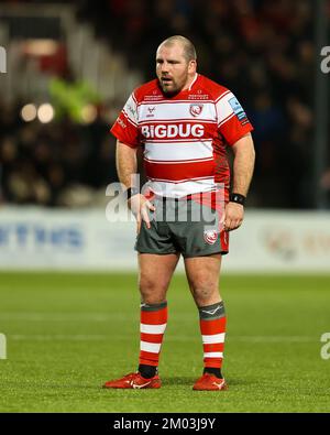 Gloucester, Großbritannien. 03.. Dezember 2022. Fraser Balmain von Gloucester Rugby während des Gallagher-Premiership-Spiels Gloucester Rugby vs Northampton Saints im Kingsholm Stadium, Gloucester, Vereinigtes Königreich, 3.. Dezember 2022 (Foto von Nick Browning/News Images) in Gloucester, Vereinigtes Königreich, 12/3/2022. (Foto von Nick Browning/News Images/Sipa USA) Guthaben: SIPA USA/Alamy Live News Stockfoto